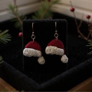 Festive Santa Hat Earrings